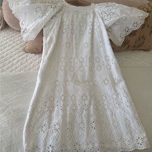 Kate Spade White Eyelet Kids Dress